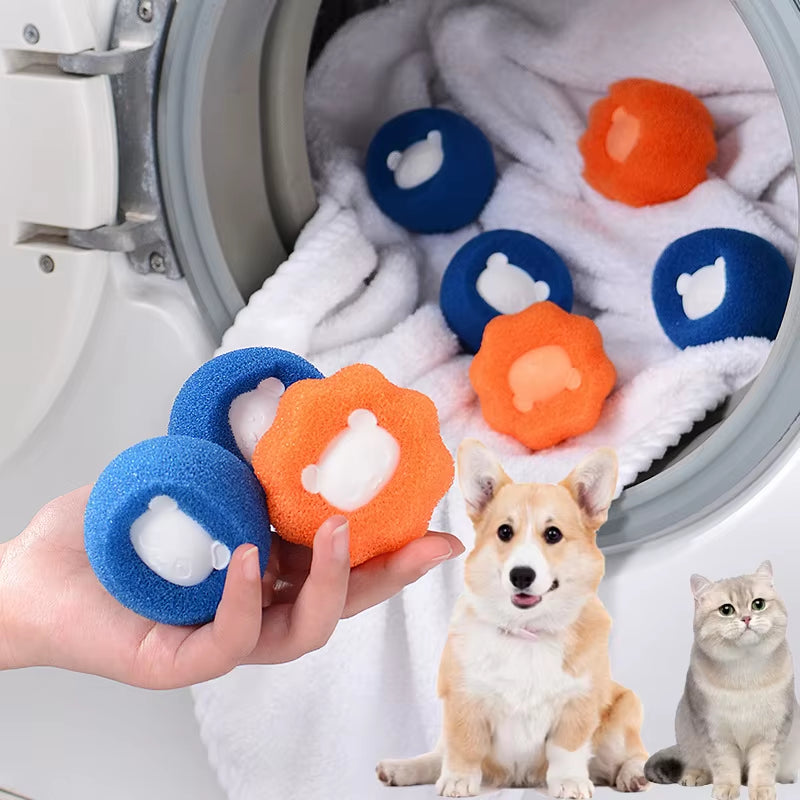 3Pcs Pet Hair Remover Reusable Ball Laundry Washing Machine Filter Wool Sticker Cat Hair Remover Pet Fur Lint Catcher Home